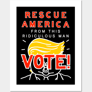 RESCUE AMERICA (Ghost Version) Posters and Art